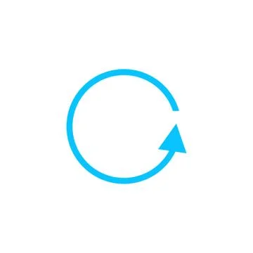 Refresh reload rotation loop icon flat. 스톡 일러스트