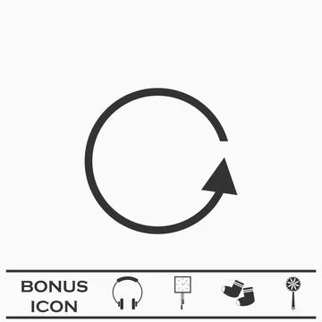 Refresh reload rotation loop icon flat. Stock Illustration