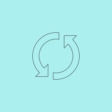 Refresh reload rotation loop sign Stock Illustration
