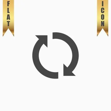Refresh reload rotation loop sign Stock Illustration