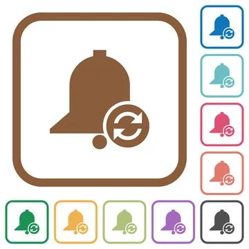 Refresh reminder simple icons Stock Illustration