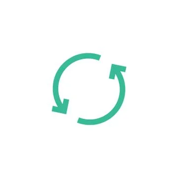 Refresh repeat icon vector arrow. Reload reset symbol circle loop Stock Illustration