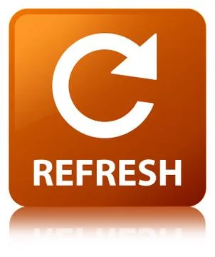 Refresh (rotate arrow icon) brown square button イラスト素材