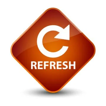 Refresh (rotate arrow icon) elegant brown diamond button Stock Illustration