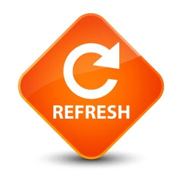 Refresh (rotate arrow icon) elegant orange diamond button Illustrazione stock