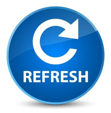 Refresh (rotate arrow icon) elegant blue round button Stock Illustration
