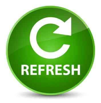 Refresh (rotate arrow icon) elegant green round button Stock Illustration