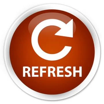 Refresh (rotate arrow icon) premium brown round button Stock Illustration