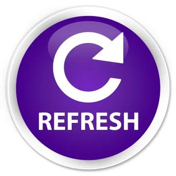 Refresh (rotate arrow icon) premium purple round button Illustrazione stock