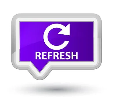 Refresh (rotate arrow icon) prime purple banner button Illustrazione stock