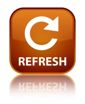 Refresh (rotate arrow icon) special brown square button Stock Illustration