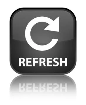 Refresh (rotate arrow icon) special black square button Illustrazione stock