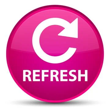 Refresh (rotate arrow icon) special pink round button Illustrazione stock