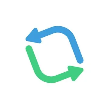 Refresh Rotate icon, modern flat design color sign vector Stock-Illustration