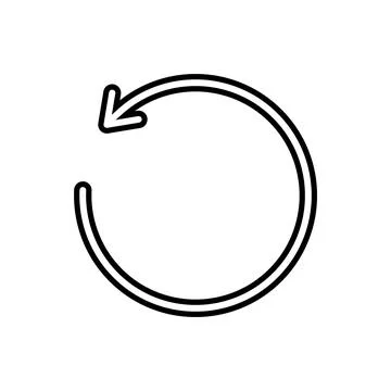 Refresh Rotation Line Web Icon Vector Stock Illustration
