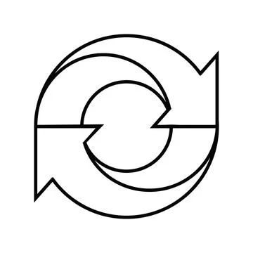 Refresh set icon vector illustration sign, pictogram isolated on white Stock Illustration