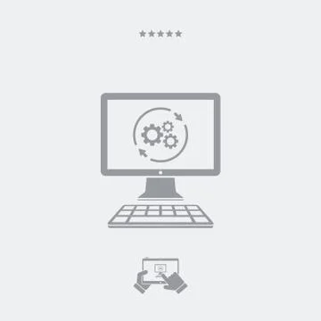 Refresh setting flat icon Stockillustratie