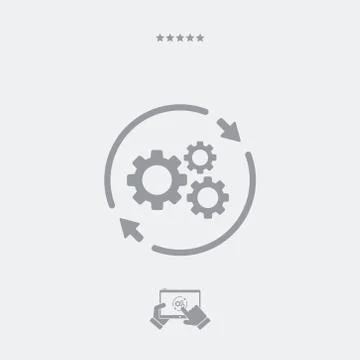 Refresh setting flat icon イラスト素材