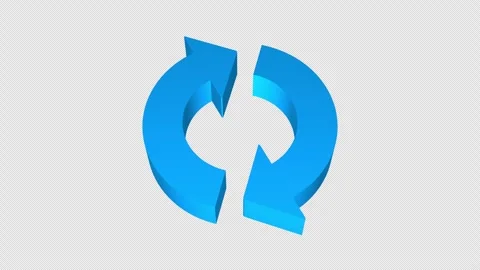 Refresh sign, isolated on transparent background with alpha channel. Stock Footage 256143109