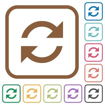 Refresh simple icons Stock Illustration