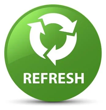 Refresh soft green round button Illustrazione stock