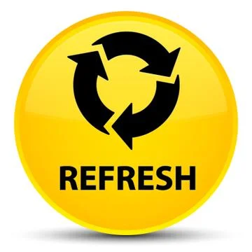 Refresh special yellow round button Stock Illustration