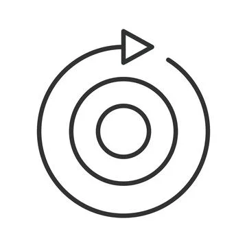 Refresh target, icon in line design. refresh target, update goal, renew Stock Illustration