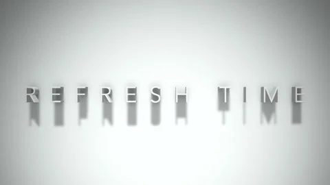 Refresh time 3D title animation white text on a white background Stock Footage 299702844