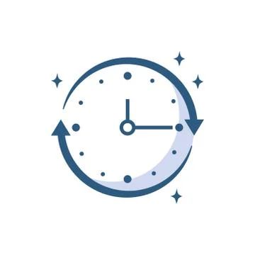 Refresh time progress line style icon Illustrazione stock