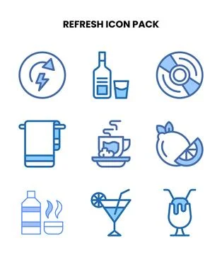Refresh Two Colour Set Icons Pack イラスト素材