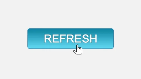 Refresh web interface button clicked with mouse cursor, different color choice Stock Footage 72798088