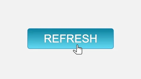 Refresh web interface button clicked with mouse cursor, different color choice Stock Footage 72802831