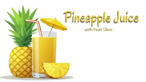 Refresh yourself with delicious Pineapple Juice served with fruit slice 動画素材 337687765