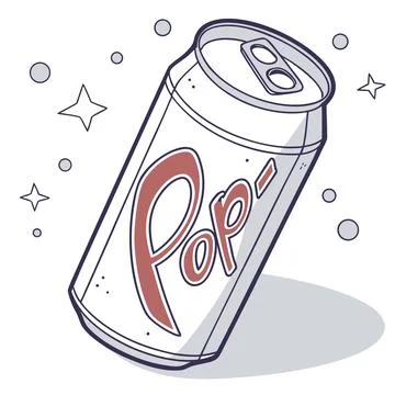 Refreshing Aluminum Soda Can Vector Mockup Illustrazione stock