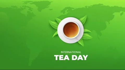 A Refreshing Animation for Tea Lovers, International Tea Day Post. Stock Footage 273573877