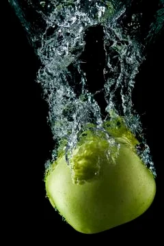 Refreshing apple. Stock Photos
