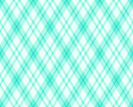A refreshing aqua and white diagonal plaid pattern.  Perfect for backgrounds, Stock Illustration