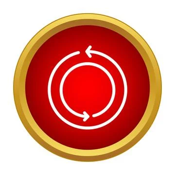 Refreshing arrows circular sync loop icon button Ilustração Stock