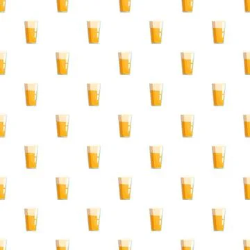 Refreshing beer glasses forming a seamless pattern Stock Illustration