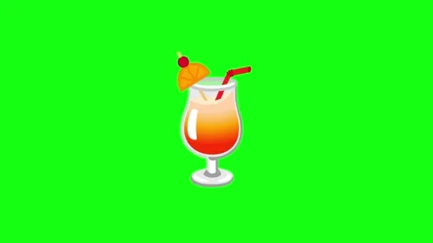 Refreshing Beverage Pour on Chroma Key Stock Footage 337593482