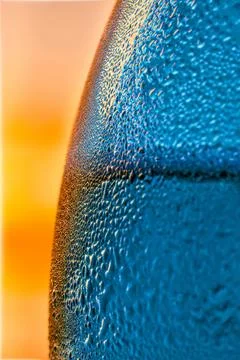 A Refreshing blue Beverage with Bubbles that is delicious and suitable for any Stock Photos