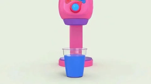 Refreshing Blue Beverage Pouring Motion Graphics 4K Stock Footage 333489456