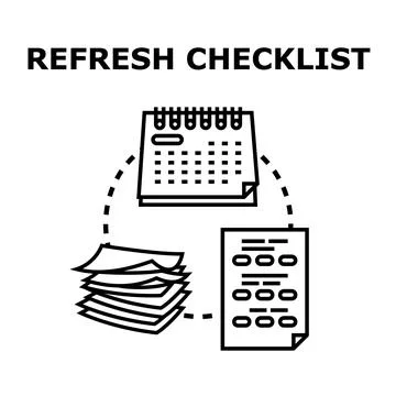 Refreshing checklist concept presenting task management planning Stock Illustration