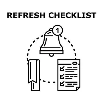 Refreshing checklist notification for task management process Stock Illustration