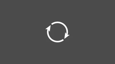 Refreshing Circular Arrow Loop Dark Minimal Design Stock Footage 332526262