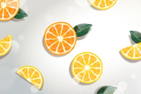 Refreshing citrus background Stock Illustration