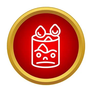 Refreshing cocktail drink icon with ice and water drops Stock Illustration