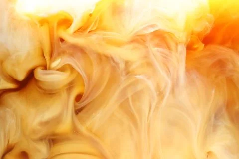 Refreshing coffee with milk as background, closeup Foto stock