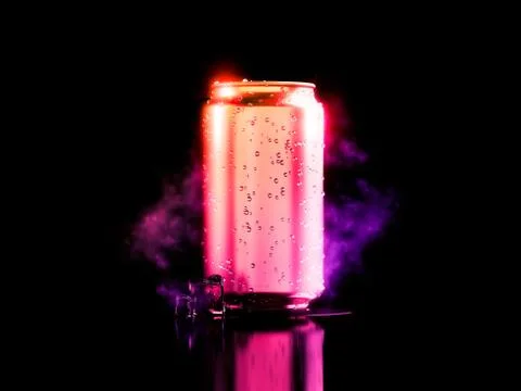 Refreshing cold drink. 3d illustration, 3d rendering. Stockillustratie