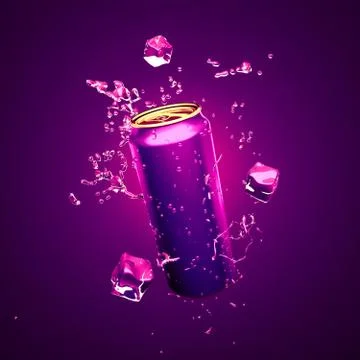 Refreshing cold drink. 3d illustration, 3d rendering. Illustrazione stock